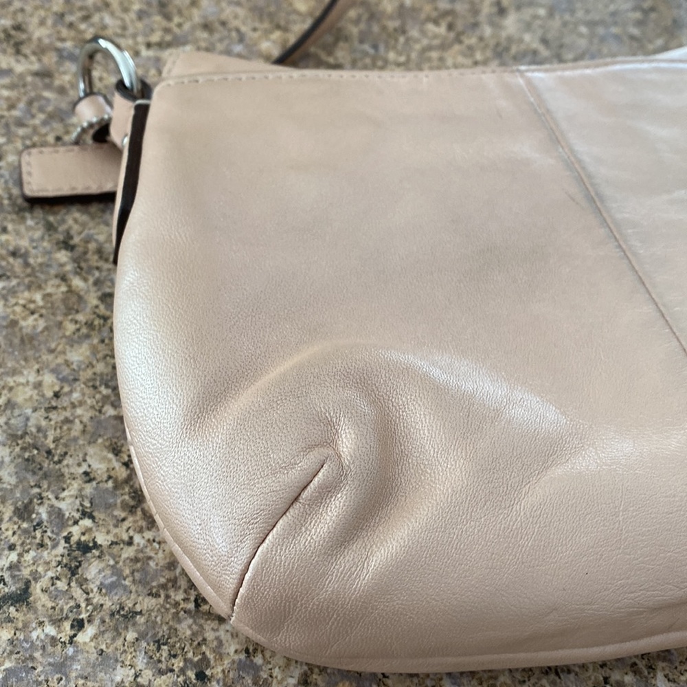 Coach Crossbody Leather Bag Pink Silver Toned Hardware Small Purse - Picture 12 of 17